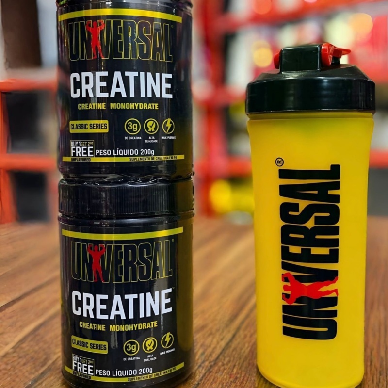 Kit Creatina Monohidratada 400g+coqueteleira 600ml-universal
