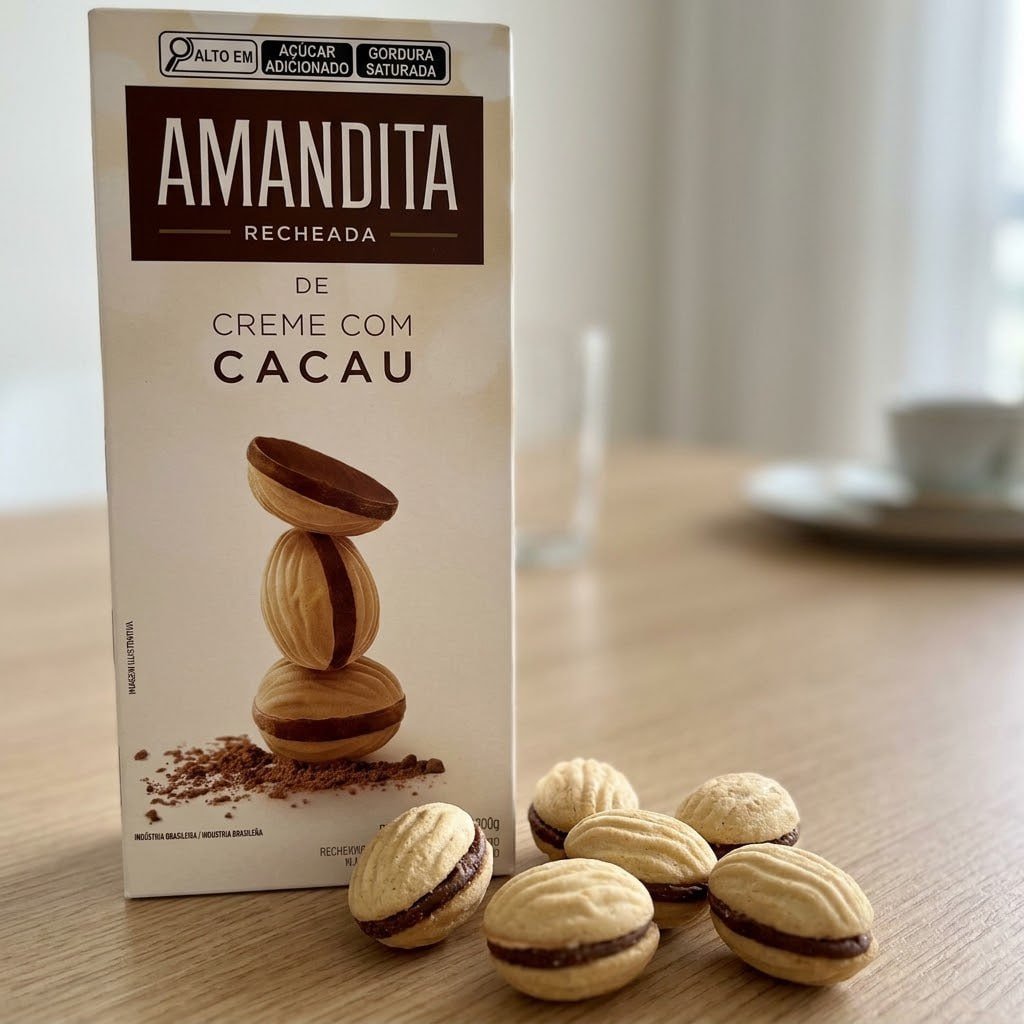 Lacta Amandita - Wafer Recheado Sabor Chocolate 200g