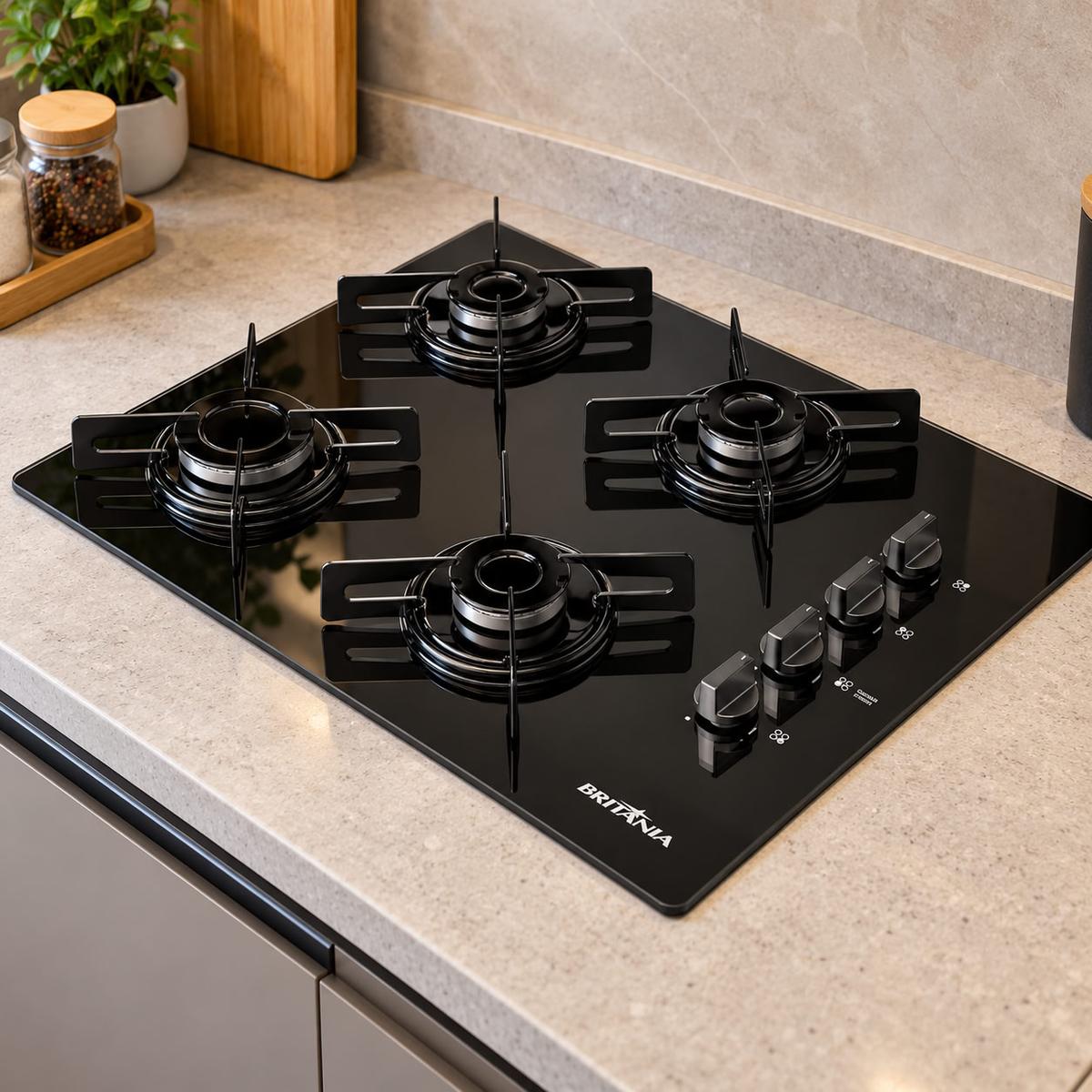 Cooktop 4 Bocas A Gás Britânia Bivolt Bct04a