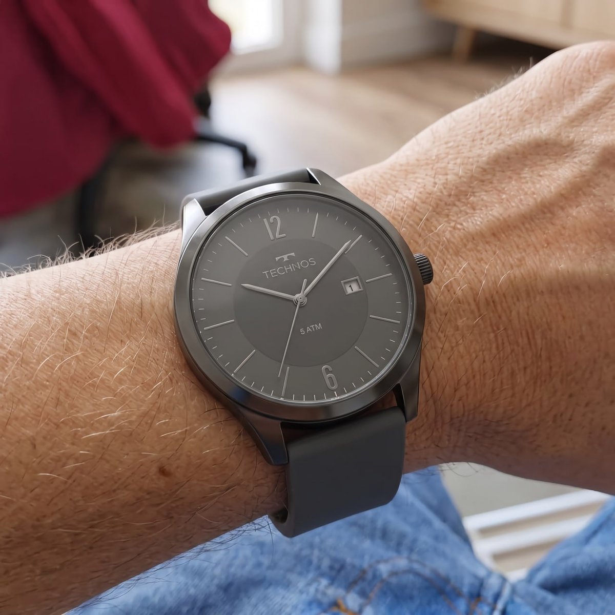 Relógio Masculino Technos Steel Cinza