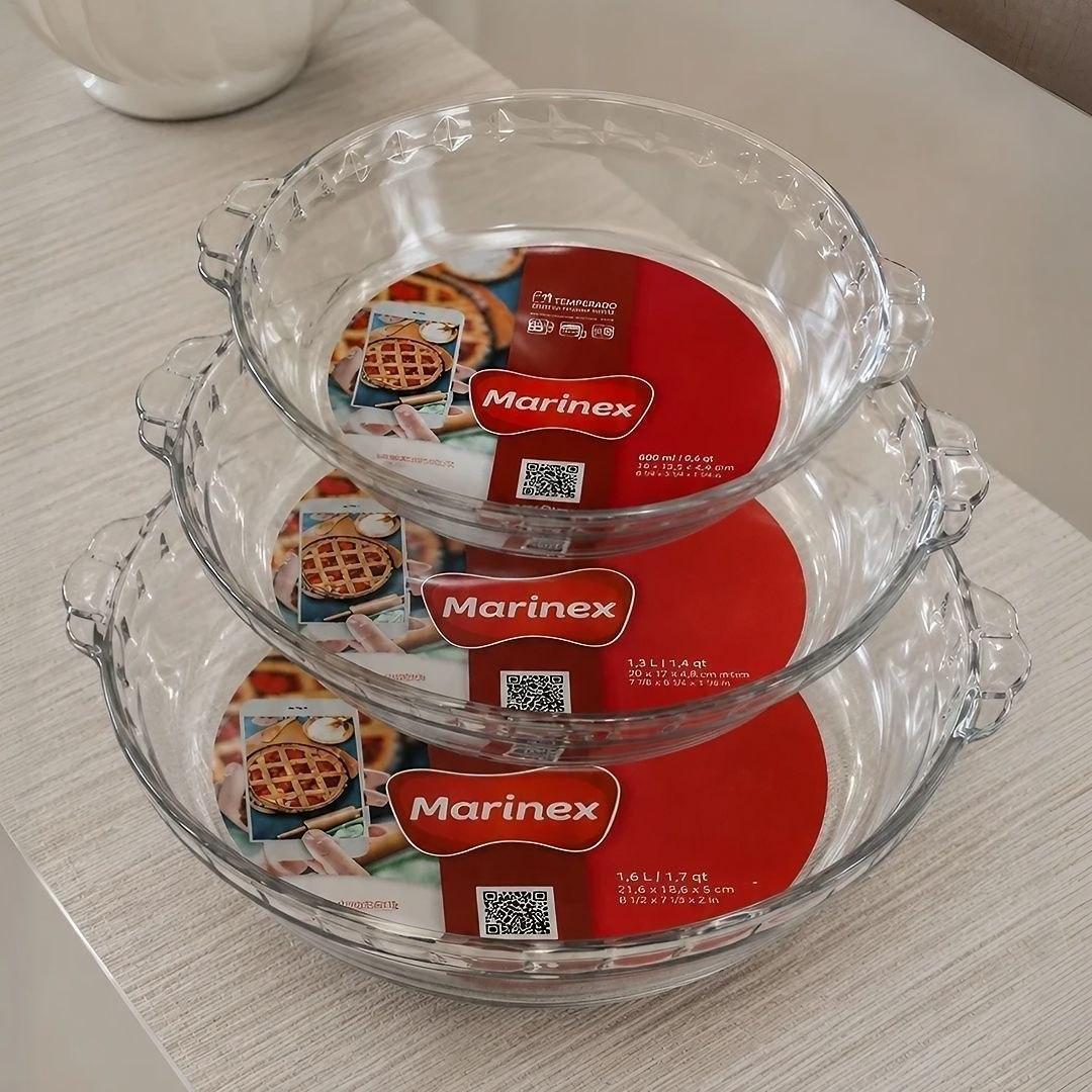 Conjunto De Formas Filetadas 3 Peças Transparente Marinex