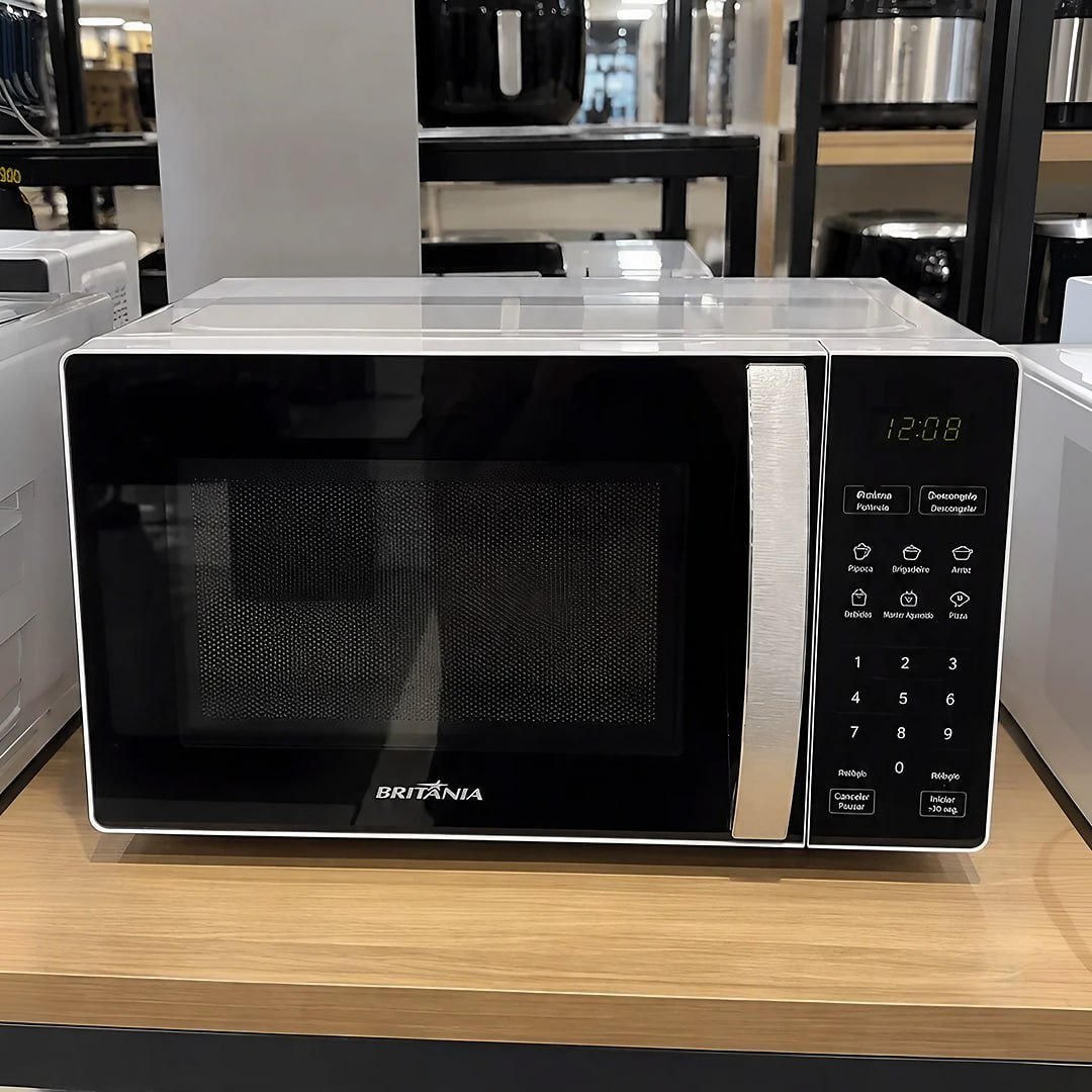 Micro-ondas Britânia Bmo23 De Preto 20l Branco