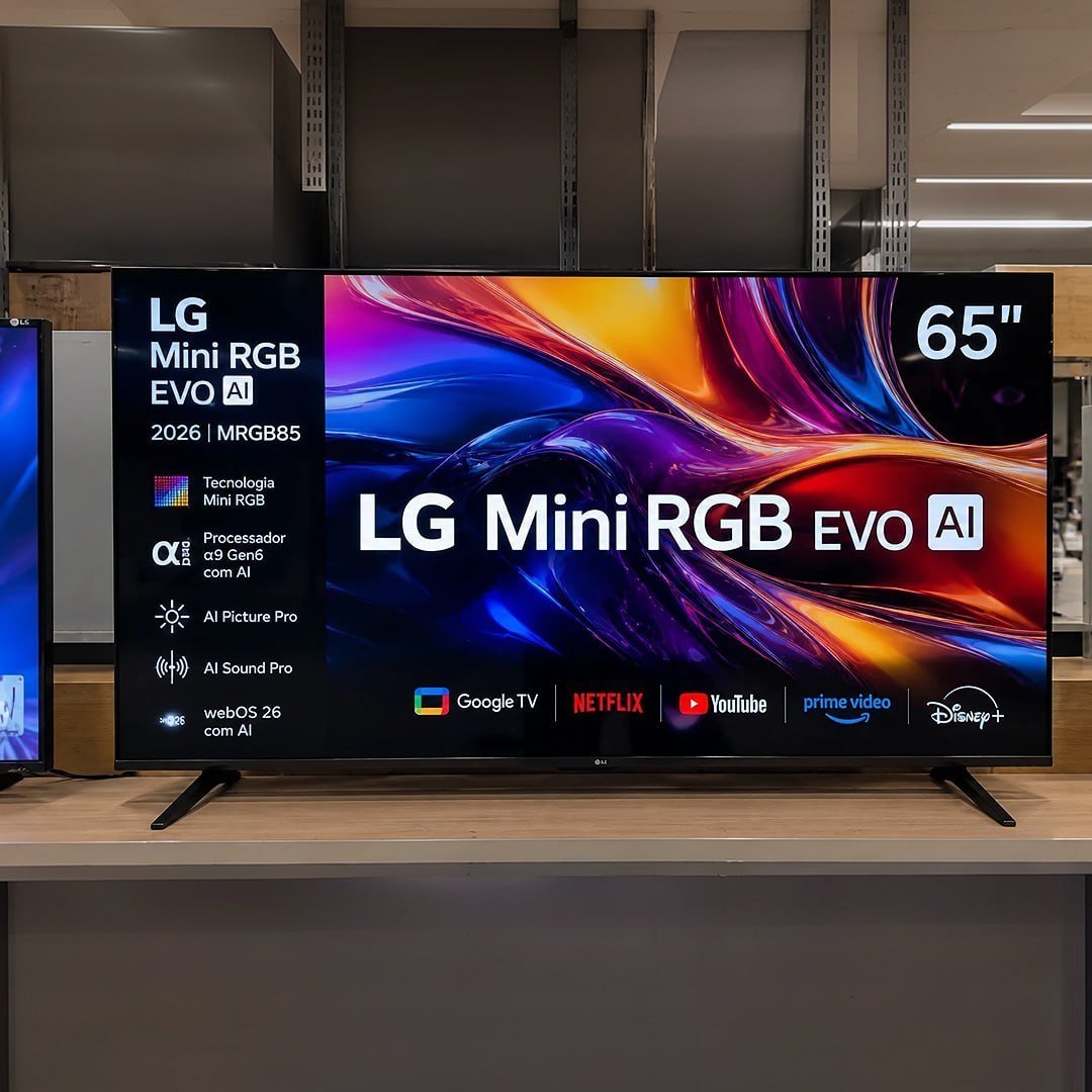 Smart TV LG Mini RGB evo AI 4K MRGB85 65 polegadas 2026