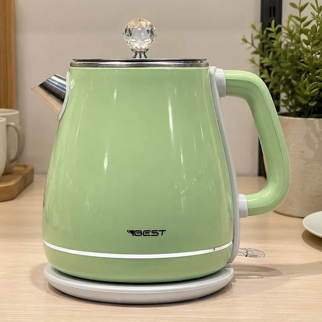 BEST Chaleira Elétrica 1,8L Verde Tampa Removível, 1200W, 127V