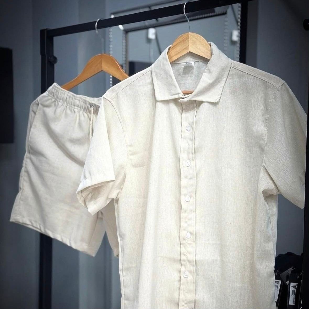 Conjunto Linho Mauricinho Camisa e Shorts