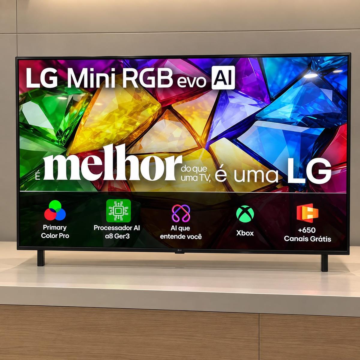 Smart TV 4K 55" LG Mini RGB evo AI MRGB85 2026