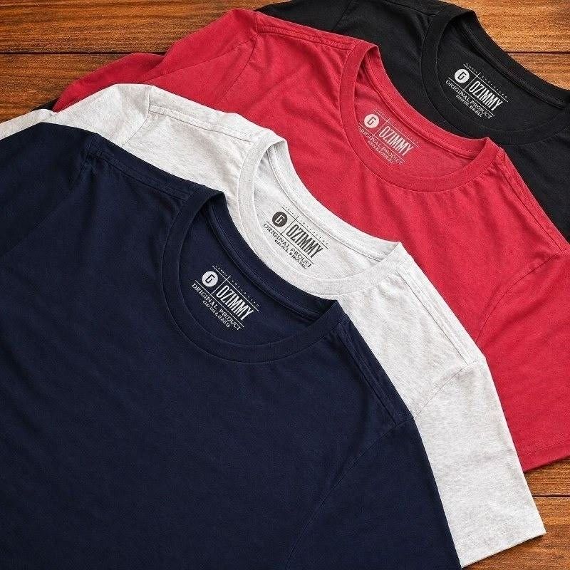 Kit Camiseta Masculina 100% Algodão Basica Treino Esporte 5 (P ao GG)