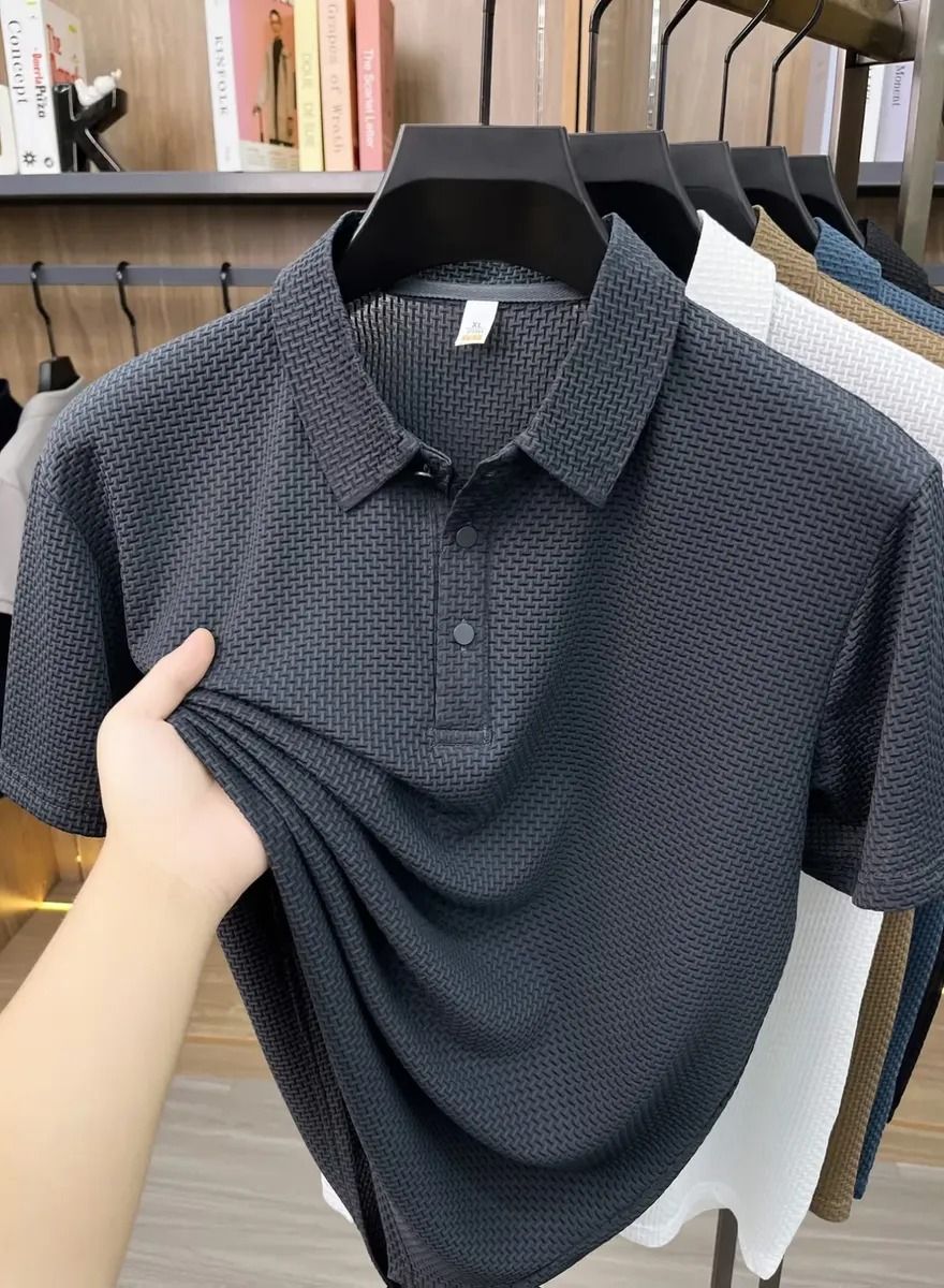 Camisa Polo Texturizada Masculina Old Money Casual Premium (P ao G1)