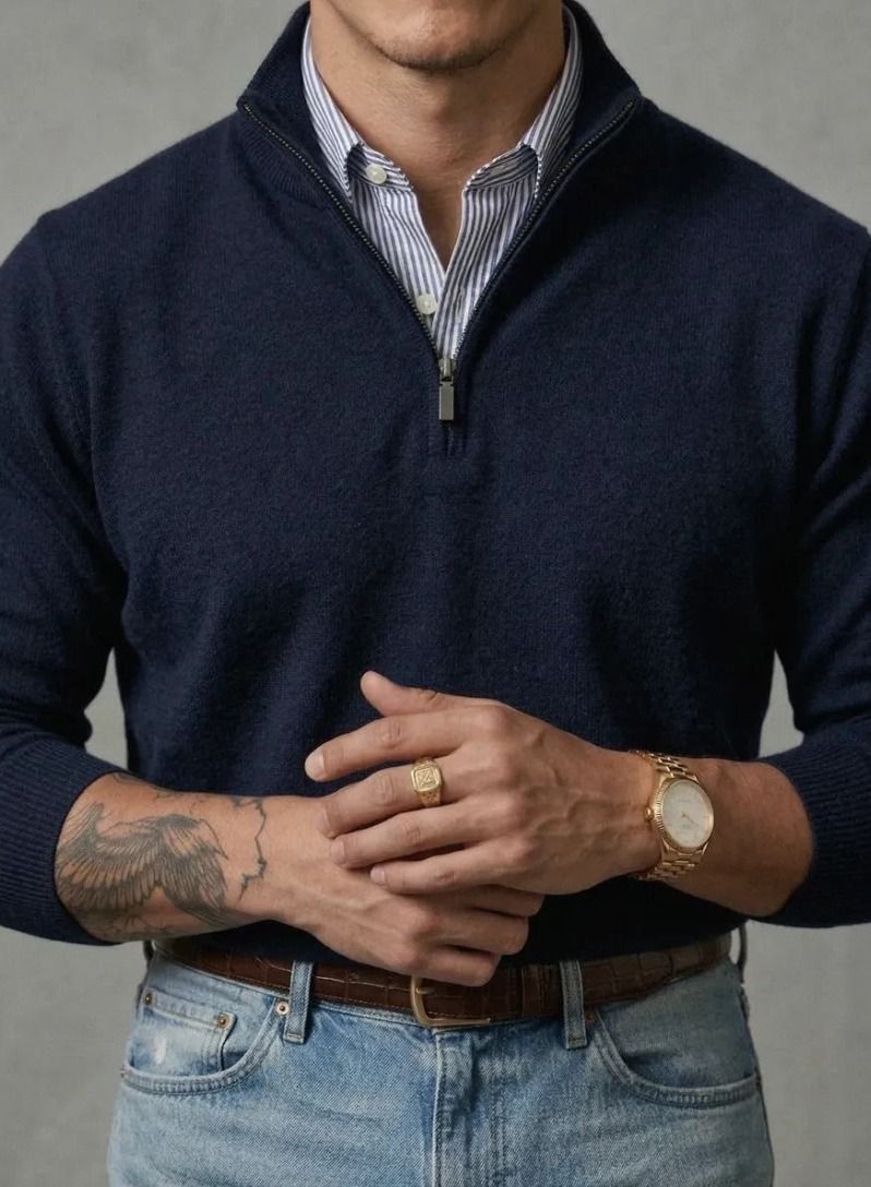 Suéter Masculino Premium Slim Casual Blusa Inverno Old Money (M ao GG)