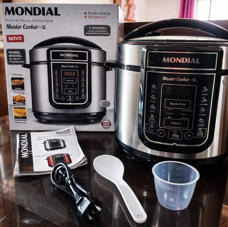 Panela de Pressão Elétrica Digital 5L, Mondial, 900W - PE-38 220v