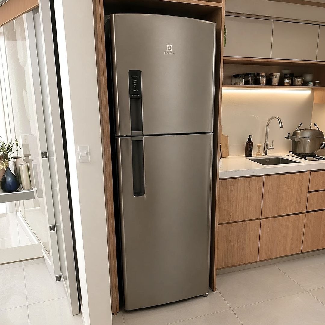 Geladeira Electrolux Frost Free 400l Inverter Inox (if44s) Cinza 120v