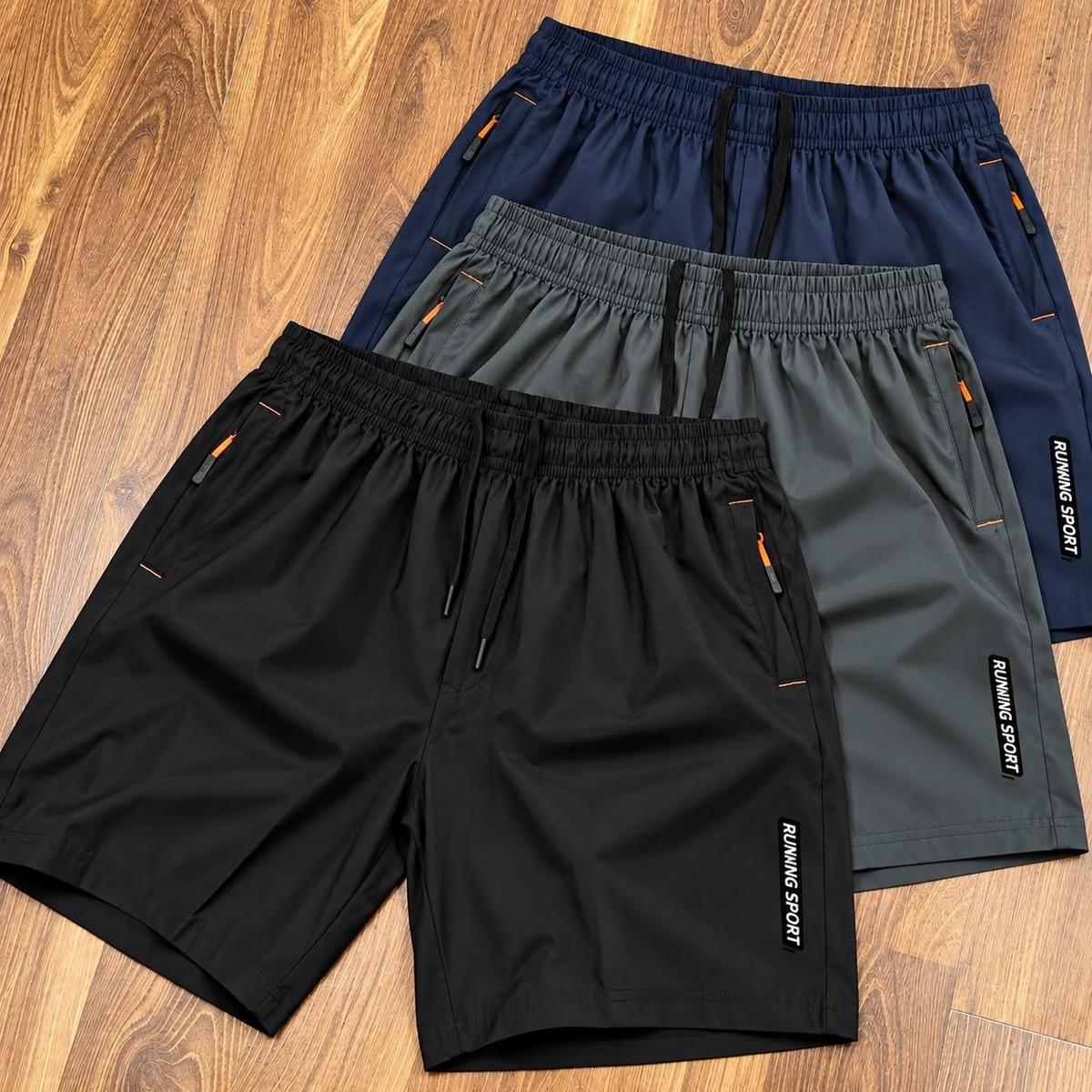 Kit 3 Shorts Esportivos Plus Size Masculino Secagem Rápida (P ao GGG)