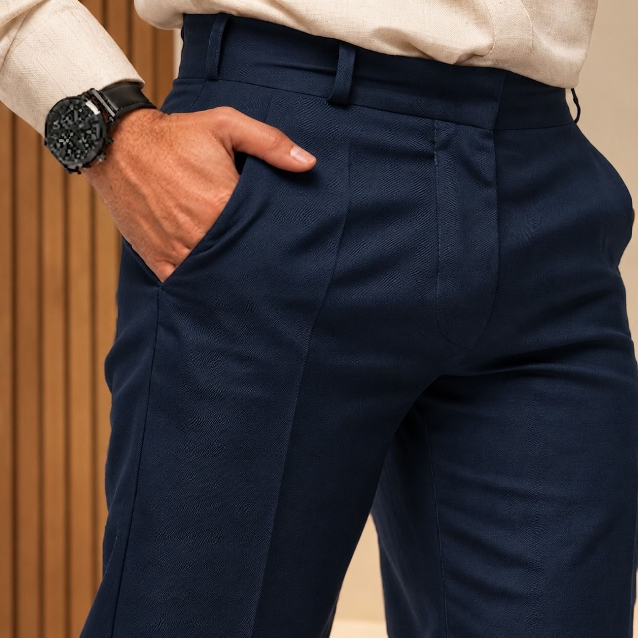 Calça Social Masculina Oxford Tradicional Tecido Plus Size (36 ao 60)