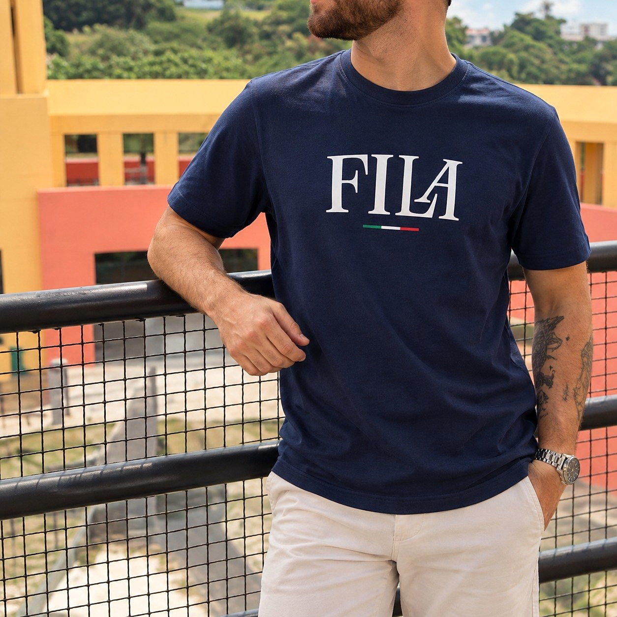 👕 Camiseta Fila Italy Letter