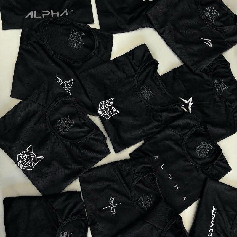 Kit com 5 Camisetas Dry All Black Alpha