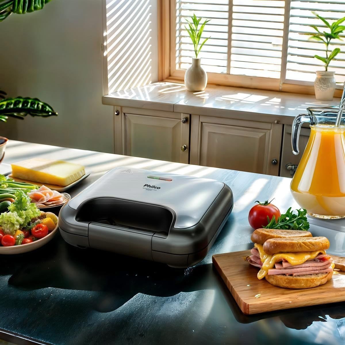 Philco Sanduicheira e Grill Acabamento em Inox 750W PGR27A - 127V