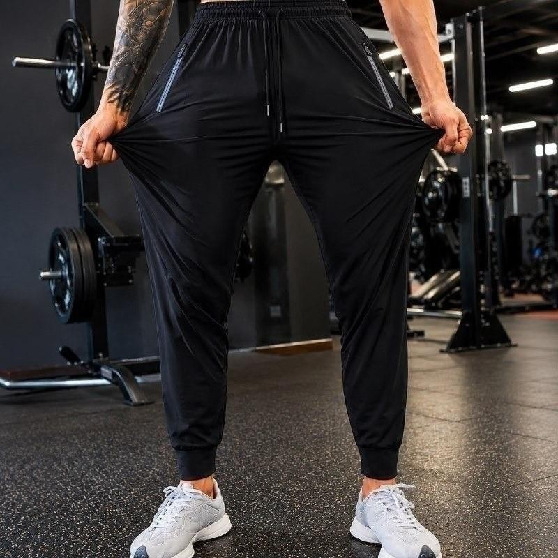 Calça Masculina Tactel Jogger Esportiva Academia Slim Treino Preto Tactel G 40/44