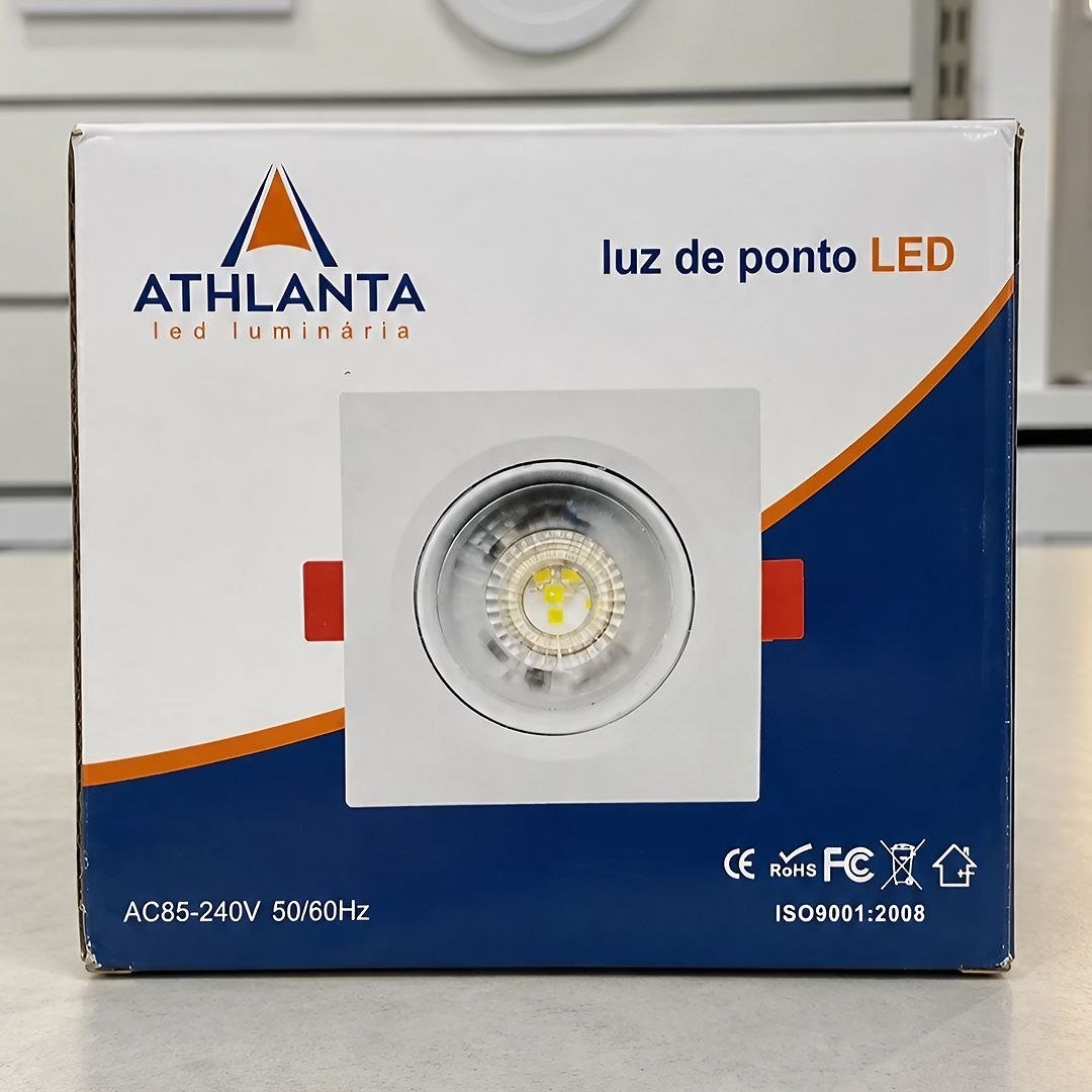 Kit 10 Spot Smd Led Dicróica Direcionável 7w Redondo
