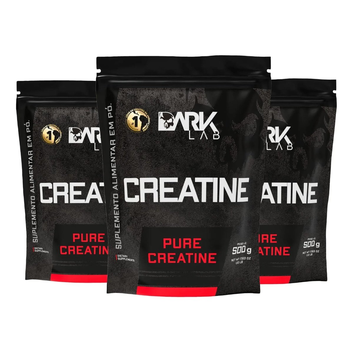 3x Creatina Monohidratada Pura 500g Dark Lab Unidade