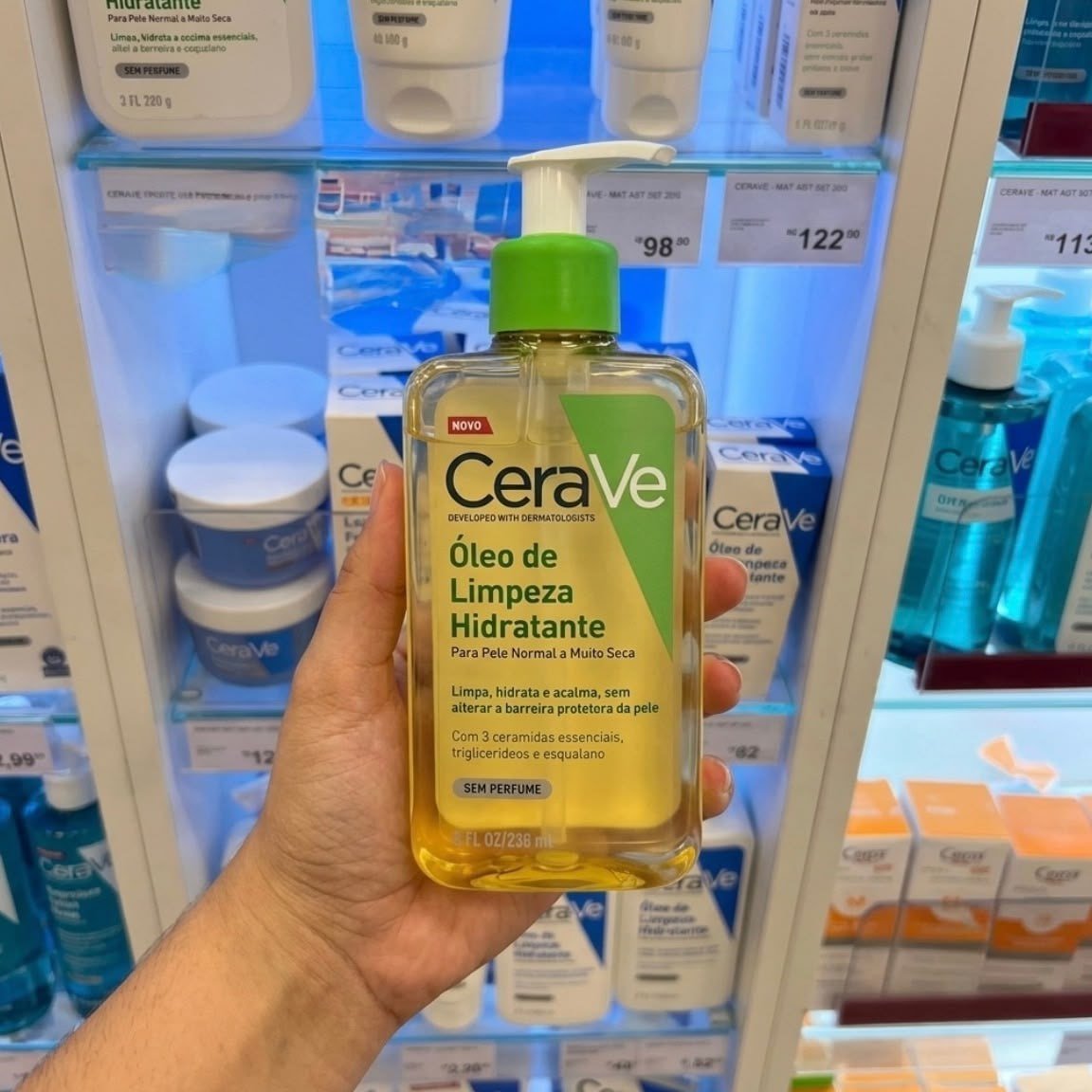 Óleo de Limpeza Facial Hidratante Para Pele Seca e Atópica CeraVe 236ml