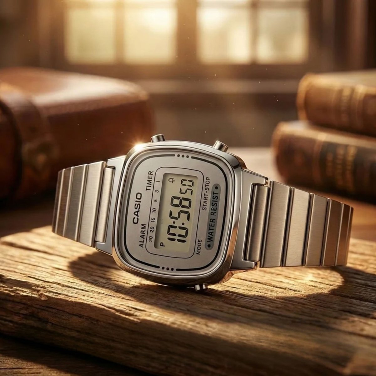 Relógio Casio Feminino Vintage Digital Mini Retrô Prata