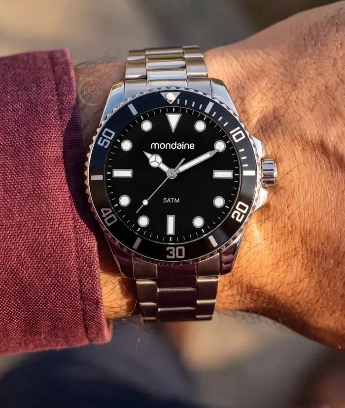 Relógio Prata Masculino Mondiane