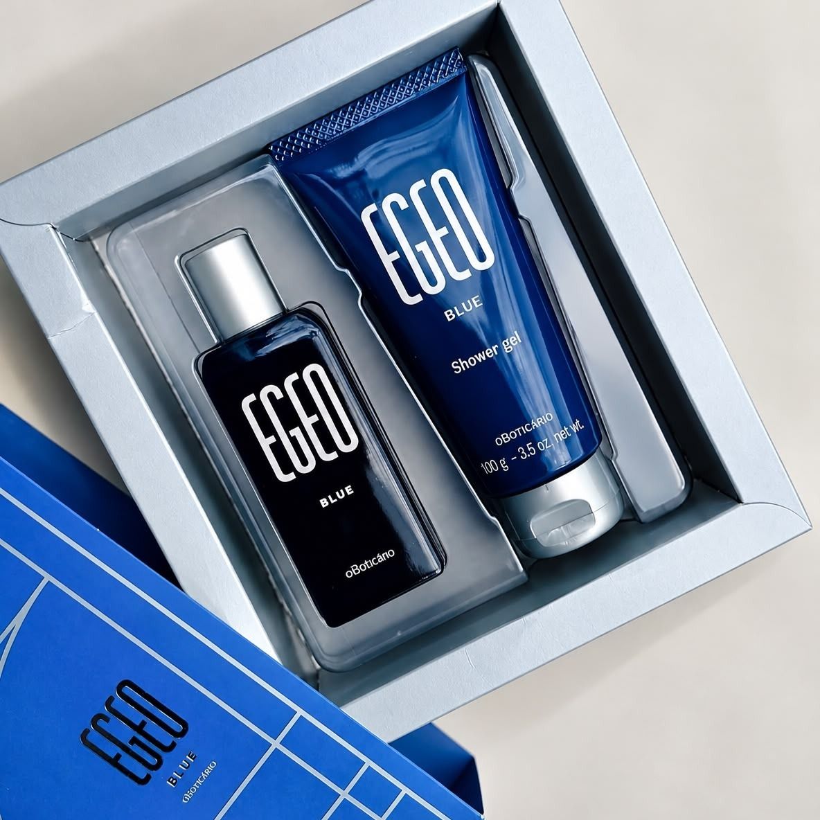 Kit Boticário Egeo Blue - Perfume 50ml - Shower Gel 100g