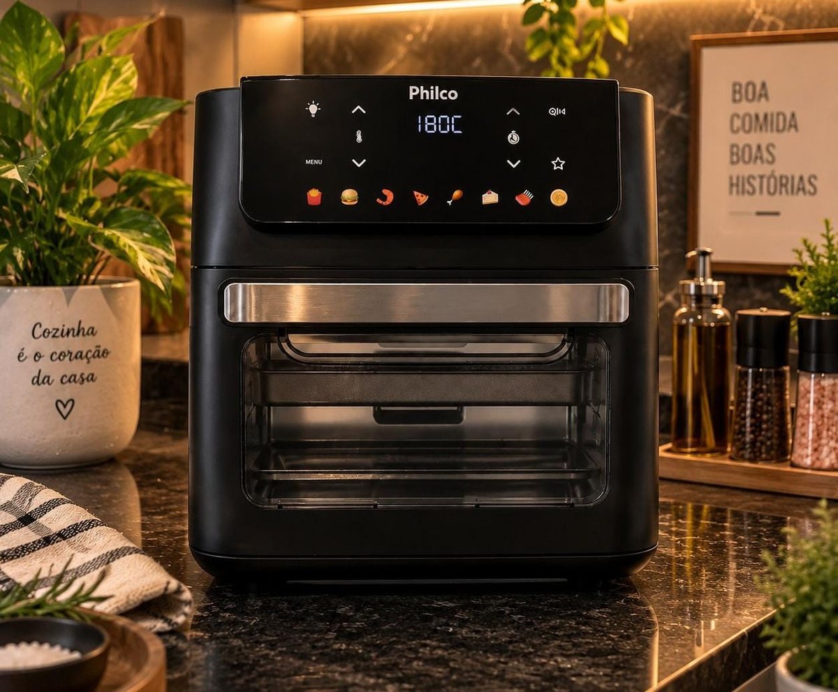 Air Fryer Oven Philco 11L 8 Funções c/ Visor 1800W 110v (PAF11B) ​