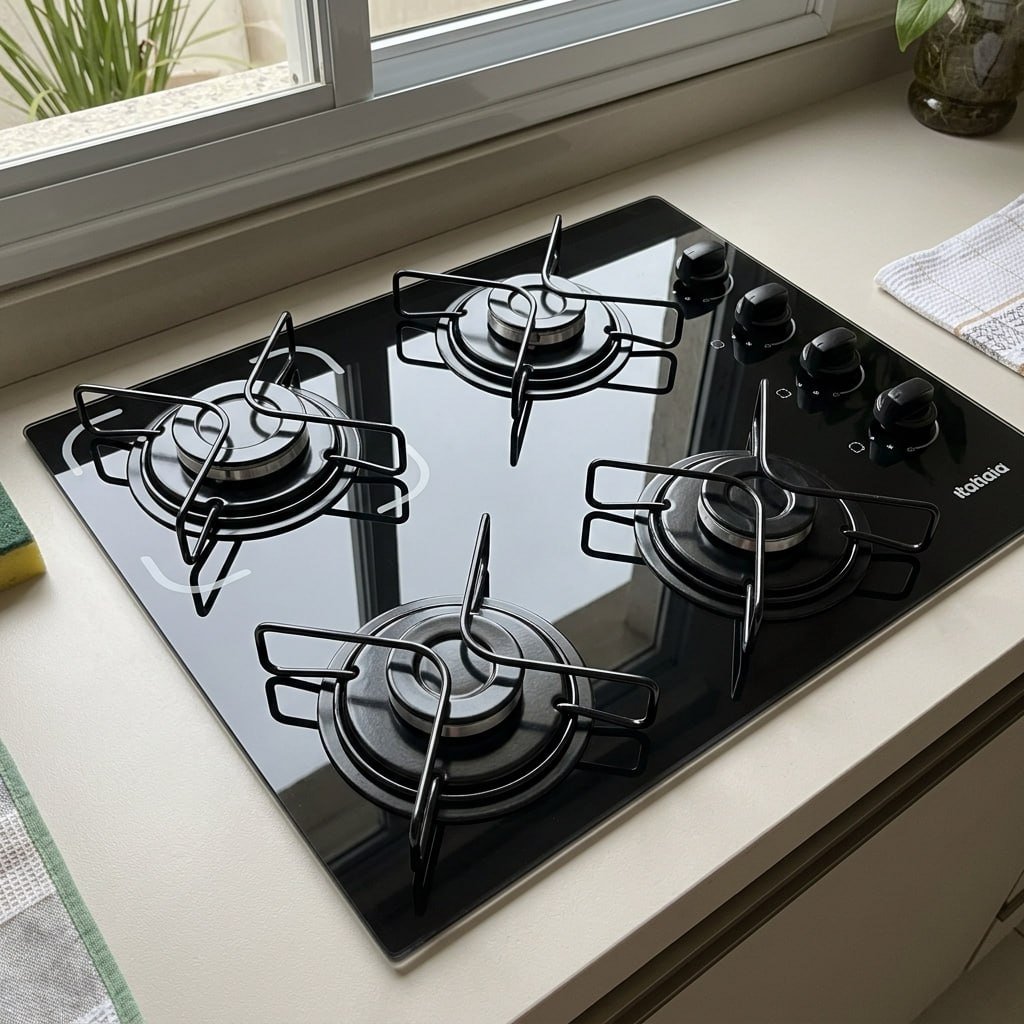 Cooktop 4 Bocas Itatiaia Essencial com Mesa de Vidro Temperado e Acendimento Automático