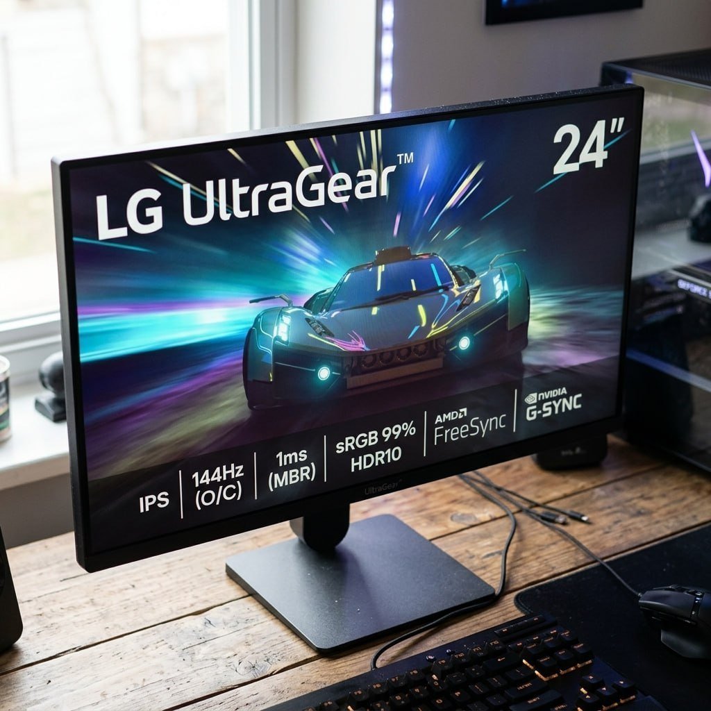 Monitor LG UltraGear™ 24G411A-B 24",FHD, 144Hz, 1ms (MBR)