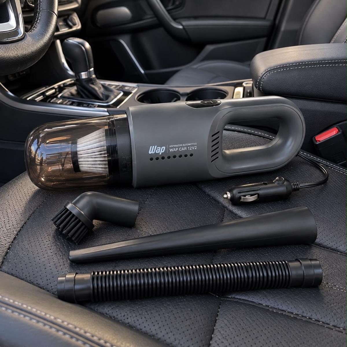 Aspirador De Pó Automotivo Car 12v2 Wap Fw009448 - Cinza  Cinza-escuro 12v