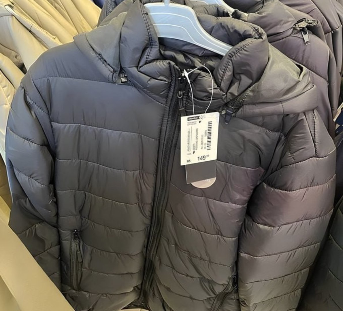 Jaqueta Puffer De Frio  Blusa Impermeável Inverno Intenso