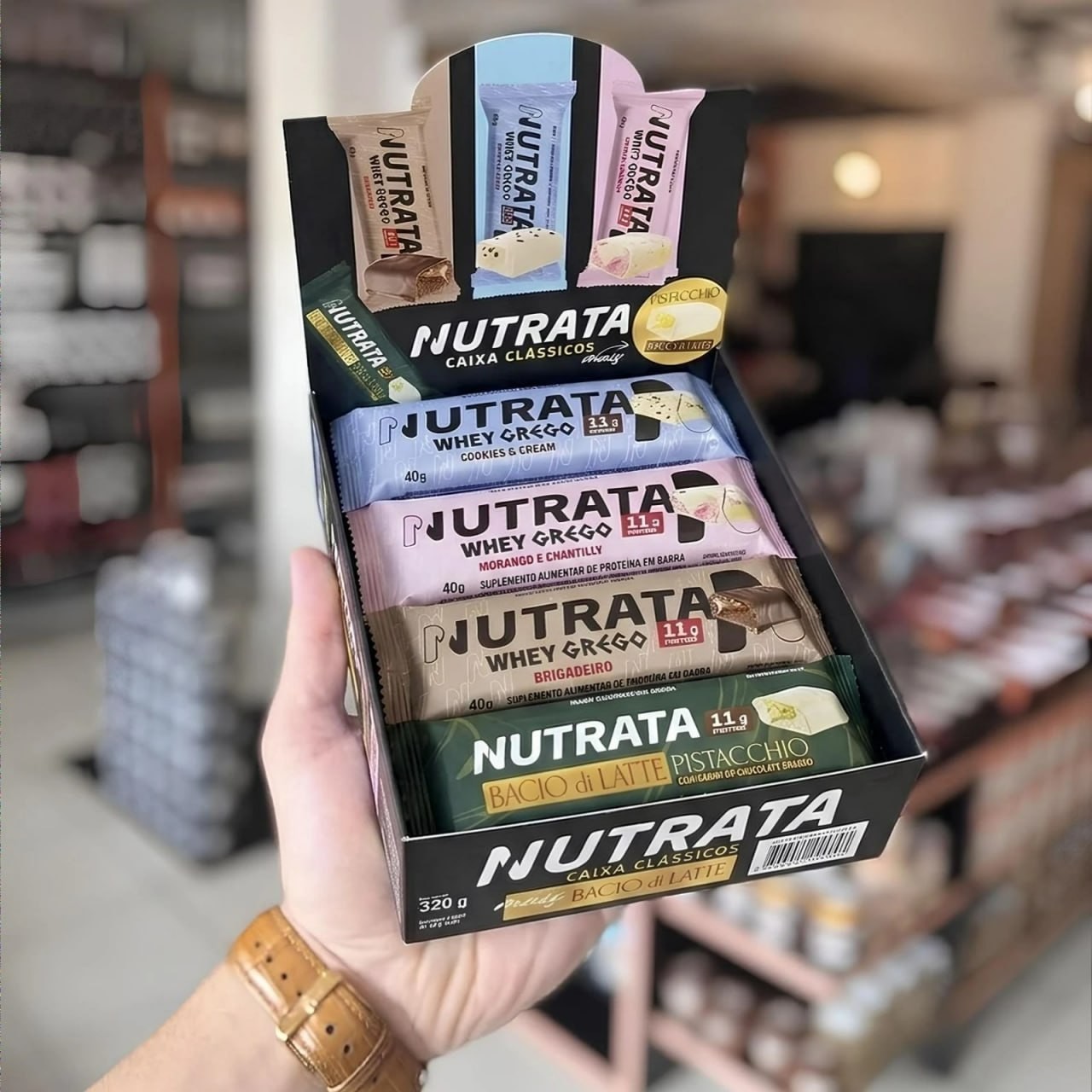 Display Misto Barra de Proteína Nutrata com 8 und