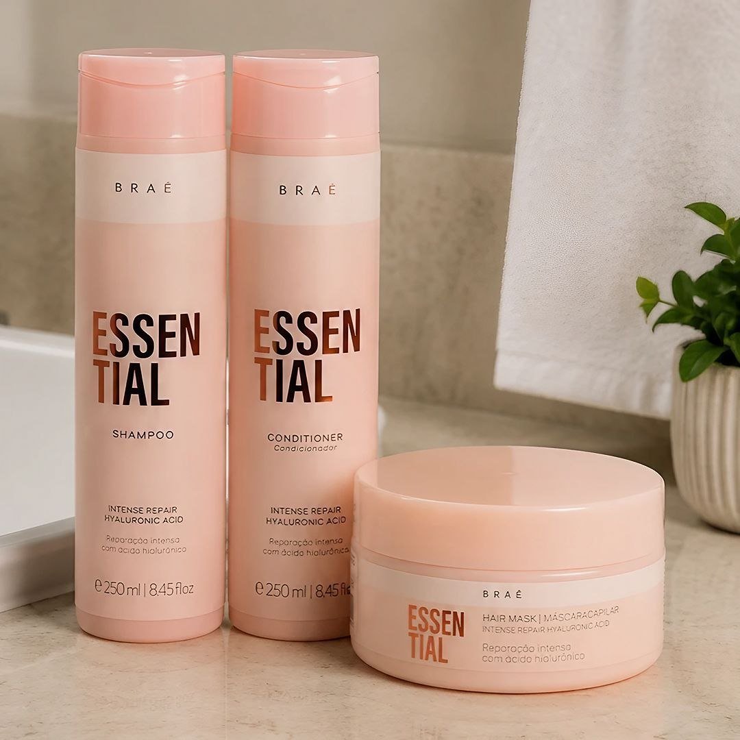 Braé Essential Kit Shampoo250ml+cond250ml+máscara200g