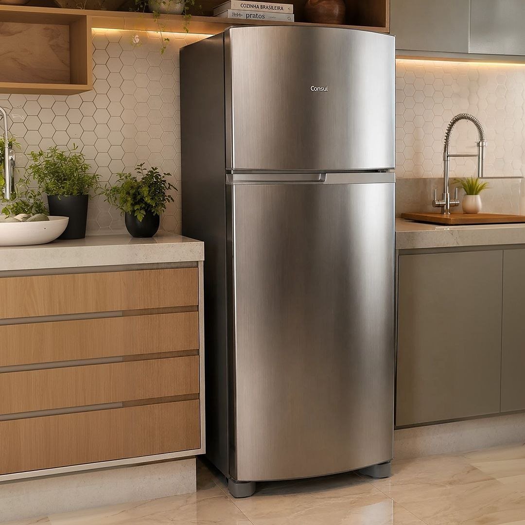 Geladeira Consul Frost Free 333 Litros Duplex Inox - CRM40MK 127v