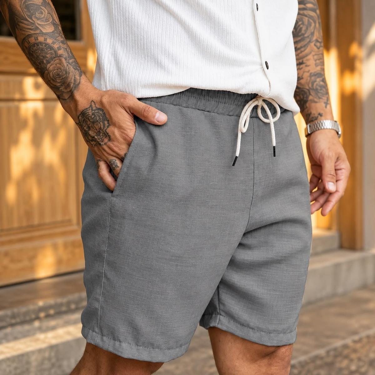 Shorts Linho Masculino Premium Bermuda Mauricinho