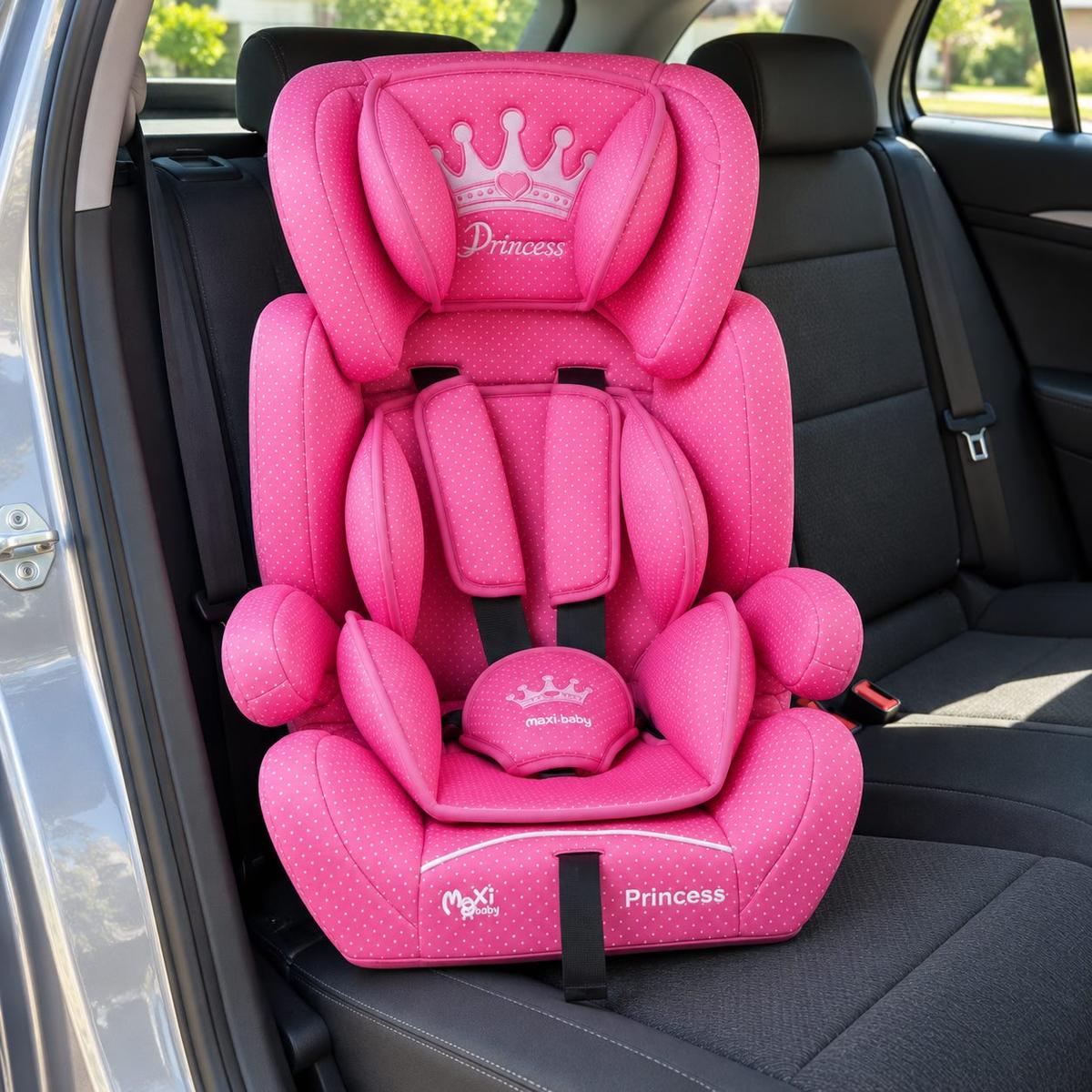 Cadeira De Carro Infantil Assento Elevação Booster Grupos 1,2,3 Passeio 9 A 36kg Maxi Baby - ROSA