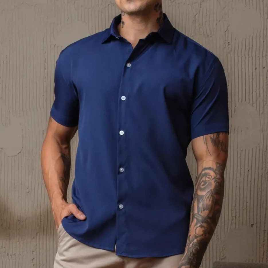 Camisa Social Gola Italiana