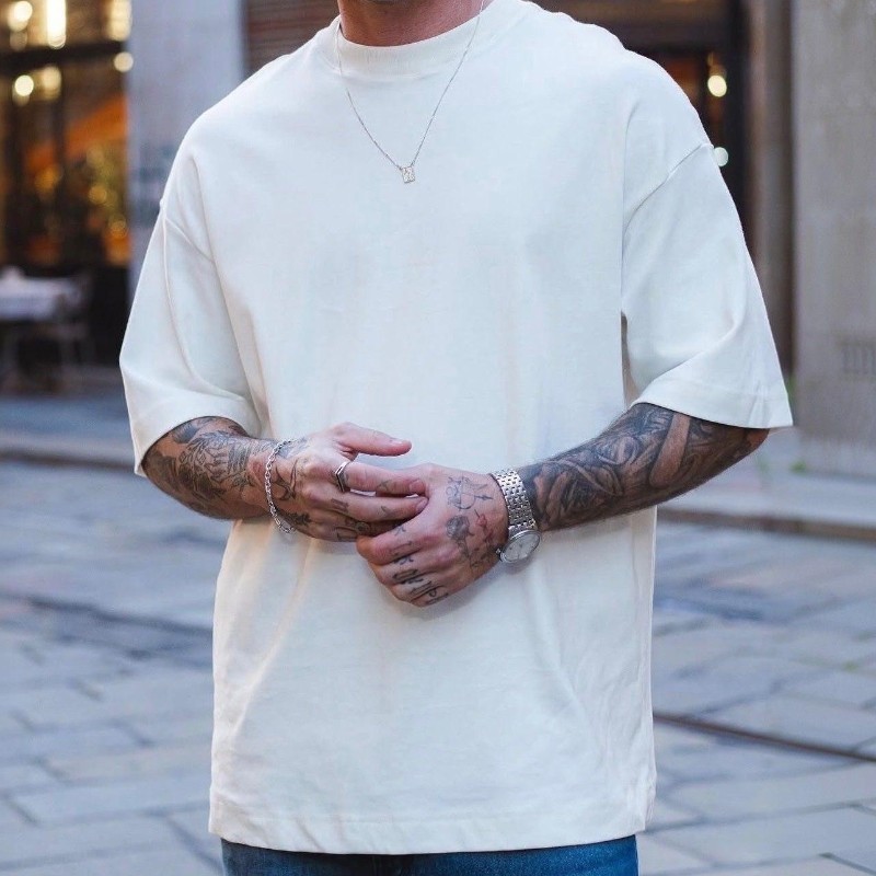 Camiseta Oversized Masculina 100% Algodão (P ao GG)