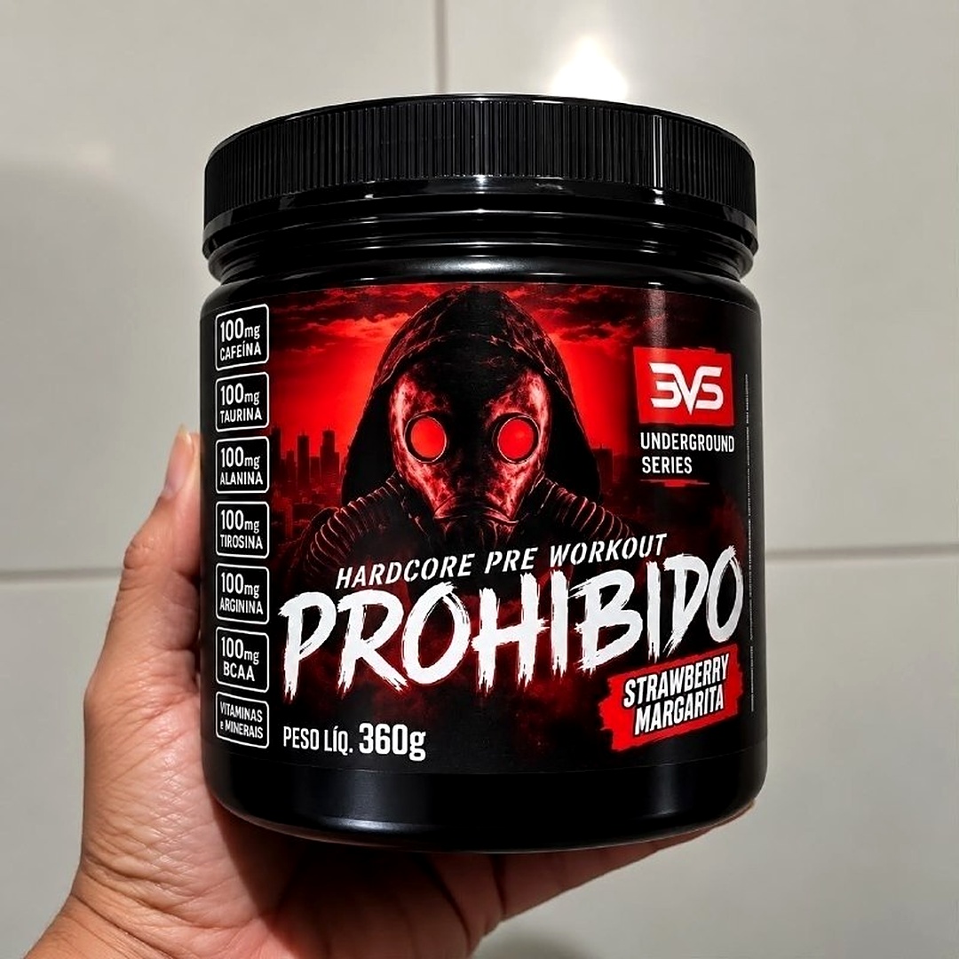 💪 Prohibido É Mais Gostoso Pré Treino Prohibido 360g 3VS