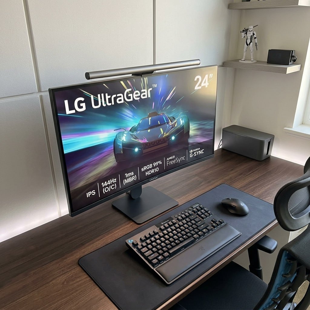 Monitor LG UltraGear™ 24G411A-B 24",FHD, 144Hz, 1ms (MBR)