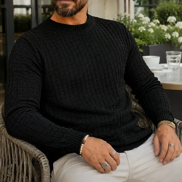 Blusa De Frio Suéter Masculino Lã Tricot (M ao GG)