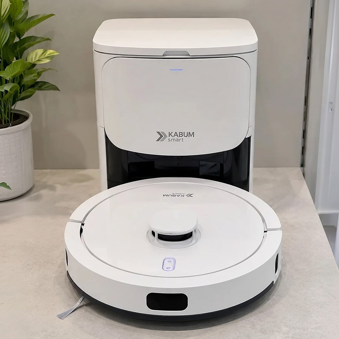 Robô Aspirador Kabum! Smart 900 - 5 Modos De Limpeza, Branco - Kbsf011
