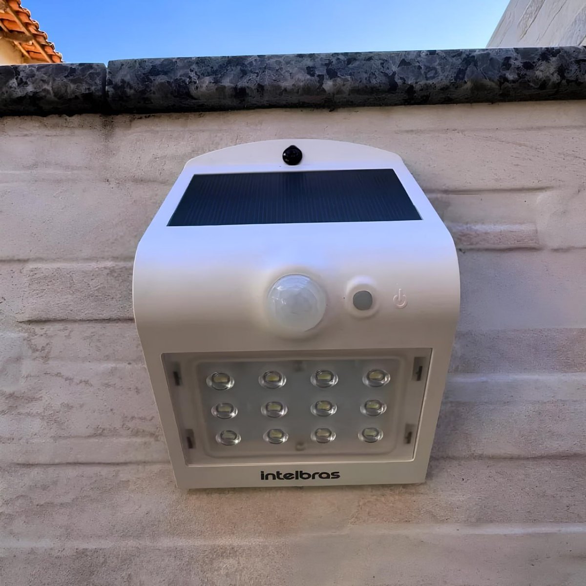 Arandela Solar Led Demi 6500k Ip65 C/ Sens. Movimento Branco
