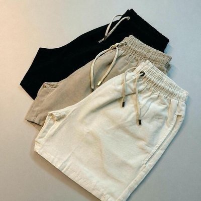 Kit 3 Shorts Masculino Bermuda Linho Verão Envio Imediato (P ao XG)
