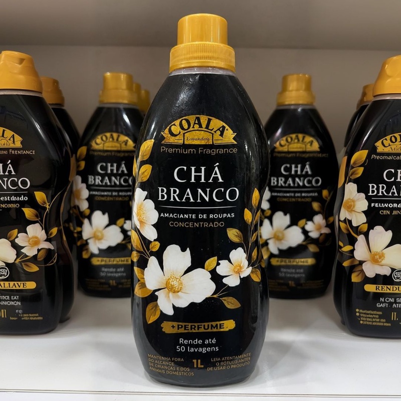 Coala Laundry Amaciante de Roupas Concentrado 1 Litro Chá Branco