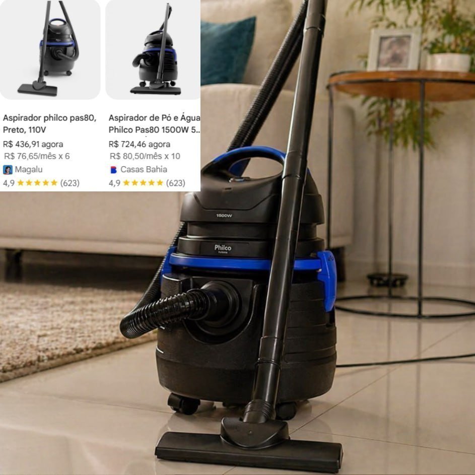 Aspirador de Água e Pó Philco 1500W 20L PAS80 127V