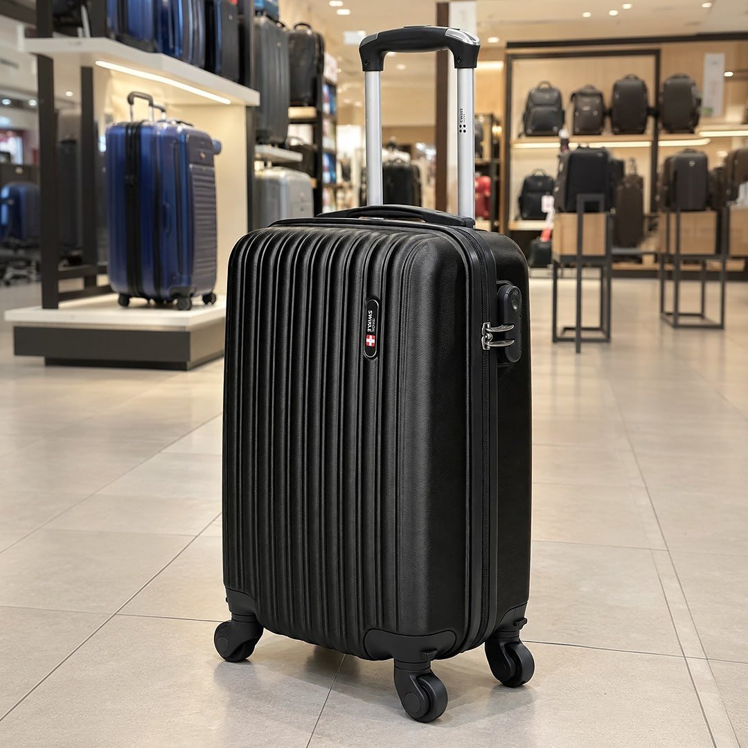 Mala de bordo 10kg ABS Rodas 360° Removíveis Londres Swiss Move Preto