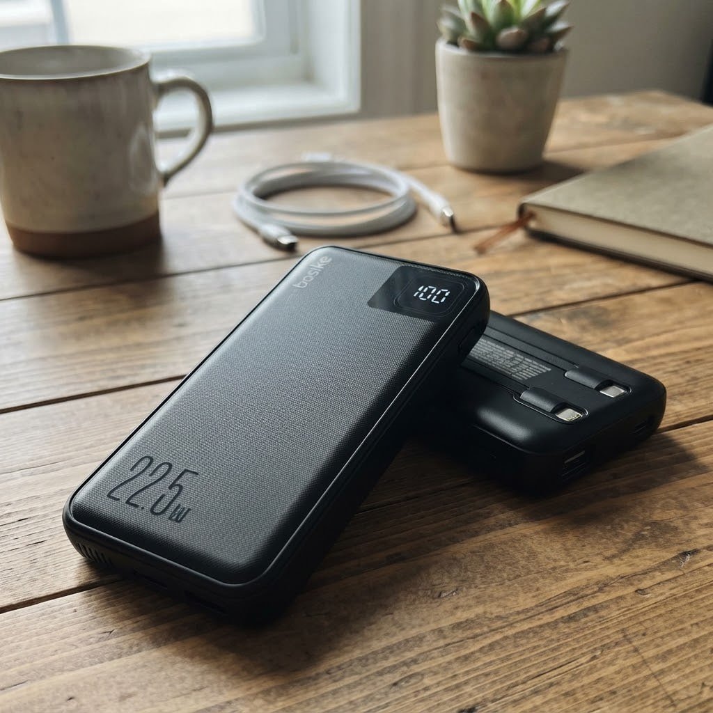 Power Bank Basike 20000mAh Preto, Carga Rápida 22.5W