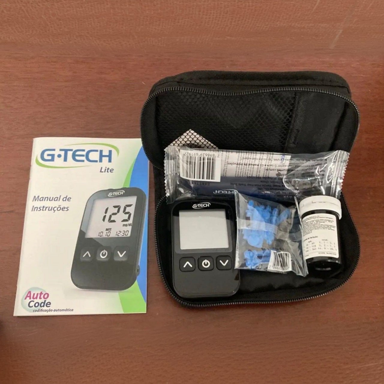Kit Completo Aparelho Medidor de Glicose G-tech Lite